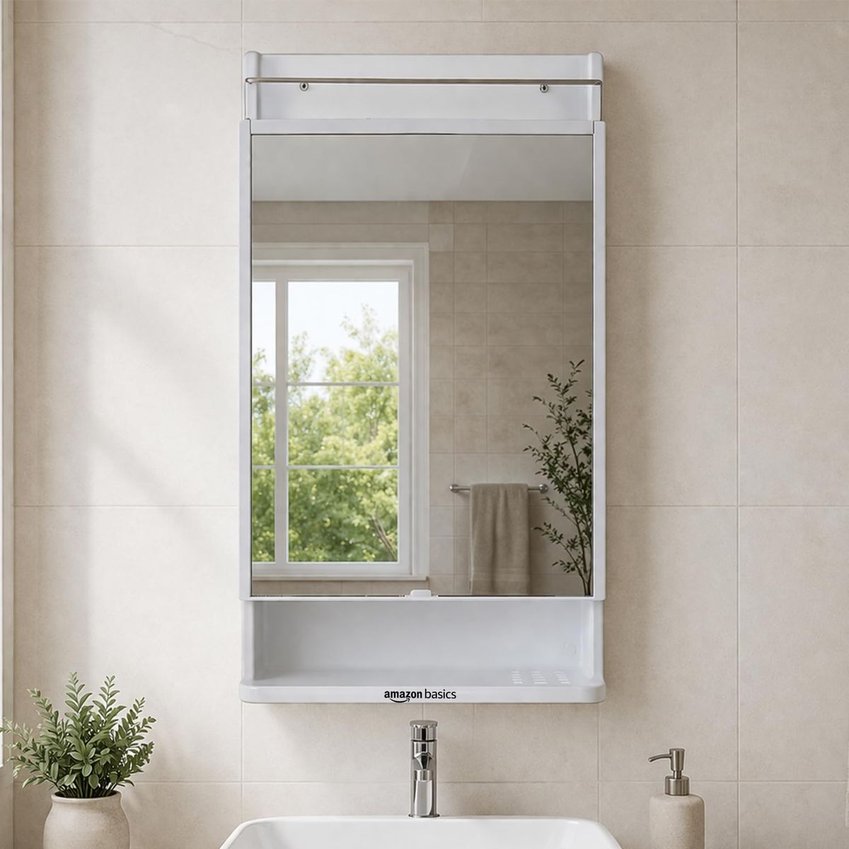 Amazon Basics bathroom mirror cabinet