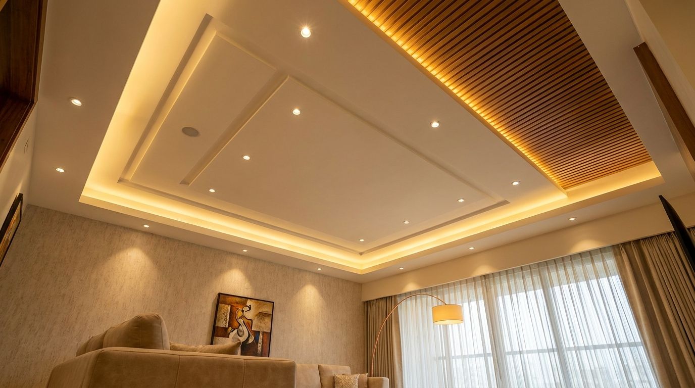 False Ceiling Designs & Cost in India (2026): POP vs Gypsum