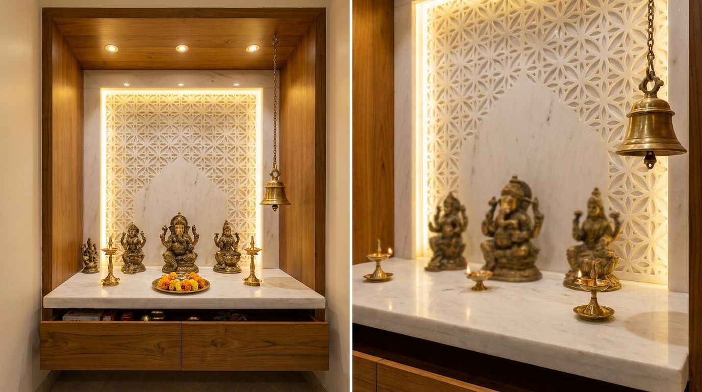 Pooja Room Design Ideas: Vastu Placement, Sizes & Materials